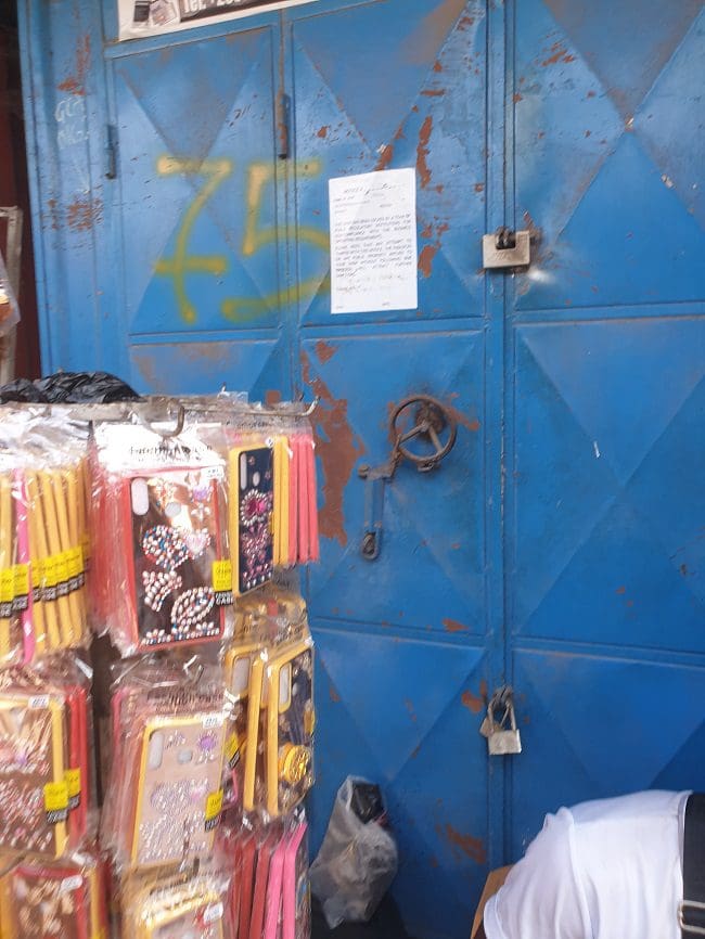 Caught between legality and diplomacy: Pathetic story of Nigerian traders in Ghana 7 One of the locked up stalls belonging to a Nigerian at the Circle Market Accra. Photo Credit Olugbenga Adanikin