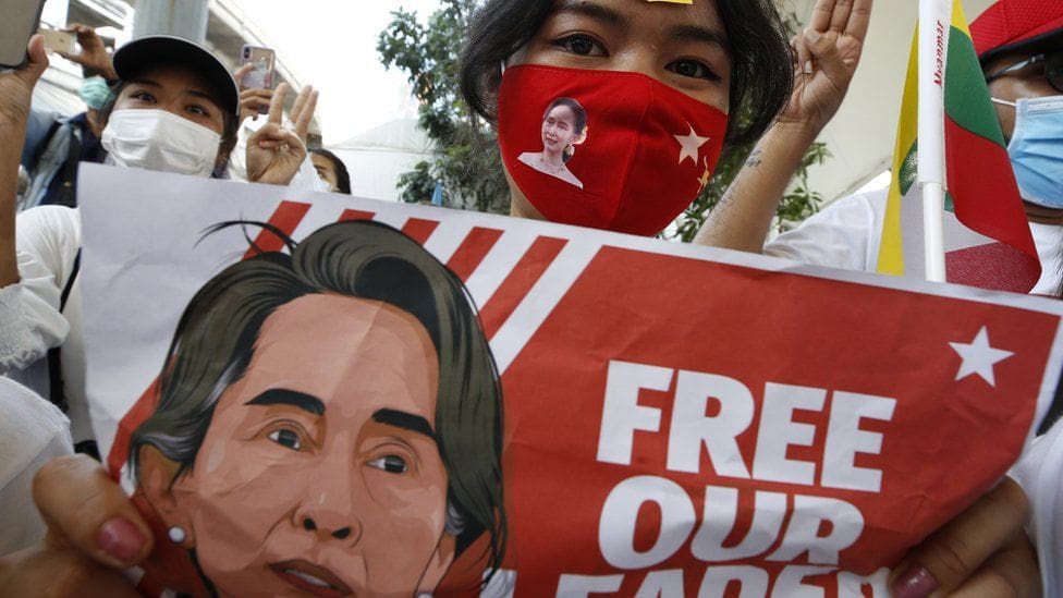 MYANMAR: Aung San Suu Kyi appears in court to face fresh charges 6 117336660 hi065967652