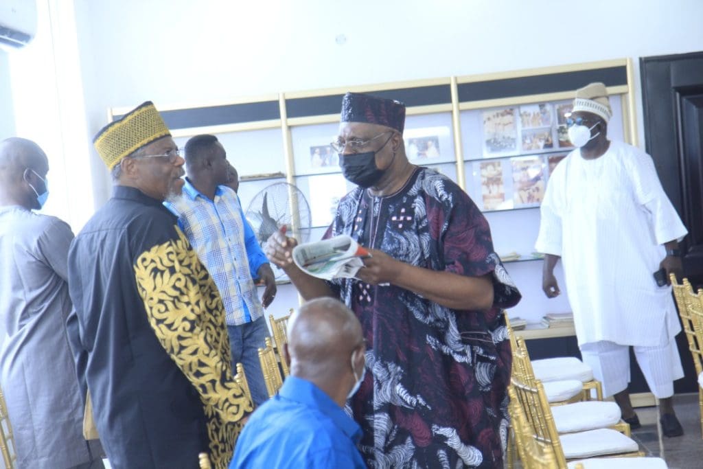 Toyin Falola with Femi Osofisan at the event