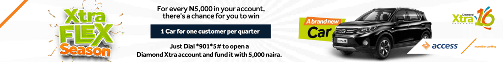 Access Bank Ad 728 x 90 leaderboard banner Car