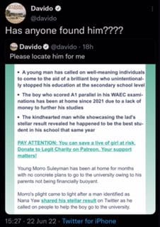 Davido grants Ghanaian student five-year scholarship to Adeleke university 7 20220622 212054