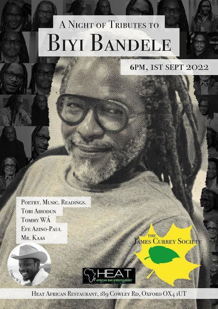 Writers, literary activists converge on Oxford to honour a 'grand lover of African Letters', James Currey 15 Biyi Bandele