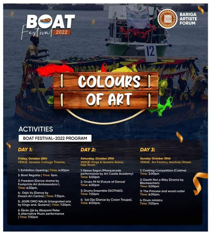 BOAT Festival 2022… Bariga explodes with theatrical thrills, Oct 28-30 6 BOAT