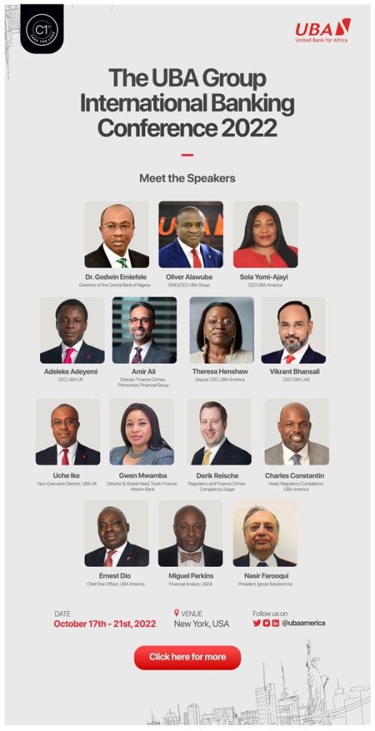 Emefiele, Alawuba, others to speak on global economic trends at UBA conference 6 UBA Group