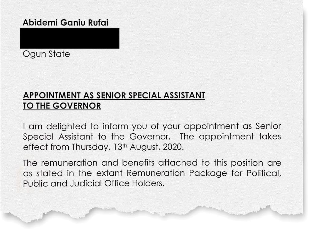 THE COVID MONEY TRAIL: For prolific covid scammer, first came the cash, then came the chase 10 Abidemi Rufai appointment letter