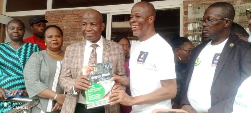 #LagosBookWalk 2023... Campaign for Literacy goes on the streets 7 Richad Mammah with lagos Head of Library