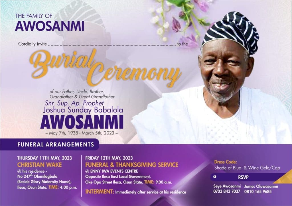 'Dear Mr. Awosanmi, the song is ended, but the melody lingers on' 6 bd07e75f 00ba 45a6 982f d842986d201a