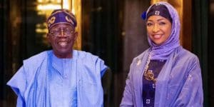 President Bola Tinubu and minister of arts Hannatu Musawa