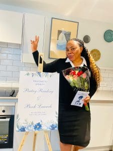 Obioji’s ‘Mother, Did You Call My Name?’ launches at the Rooftop Terrace, London 8 Amaka Felly Obioji poses with a copy of her book