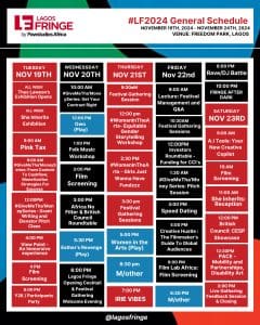 Lagos Fringe Festival 6.0 powers on with explosive theatrical shows, ends Nov 24 7 LAGOS FRINGE