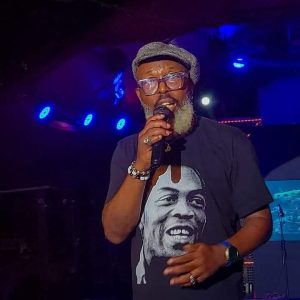DJBola Browne, Freedom Park’s Director of Progs, buried in colours 36 Freedom Park Mc
