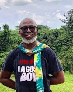 DJBola Browne, Freedom Park’s Director of Progs, buried in colours 43 Jolly Good fEllow