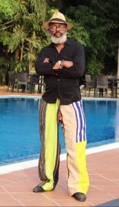 DJBola Browne, Freedom Park’s Director of Progs, buried in colours 45 Raybee Stylee